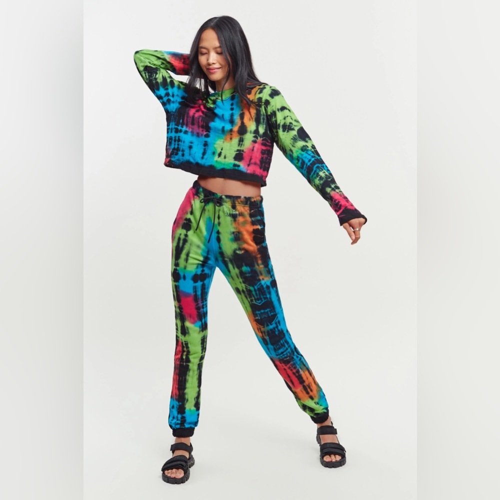 Cotton Citizen Milan Set -  Sweatpants / Long-sleeve shirt, kaleidoscope flash